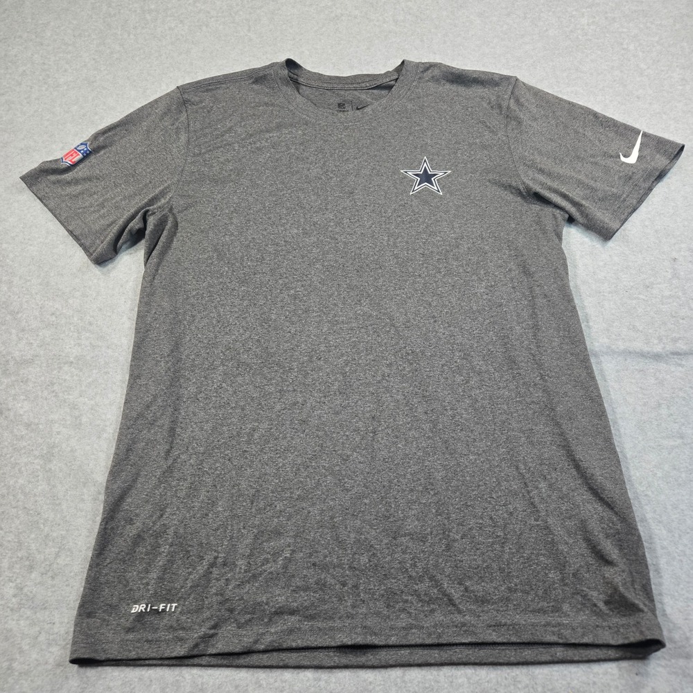 Nike Dallas Cowboys Men M Grey Dri-FIT NFL Onfield Training T-Shirt DB9579-071